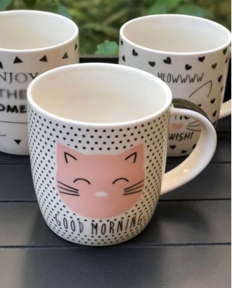 Cana din portelan, new bone china, 350 ml, Cat - SIMONA'S COOKSHOP
